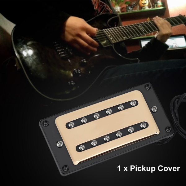 To Slot Metal Guitar Pickup Case Messing Humbucker Cover til elektriske guitarer Golden