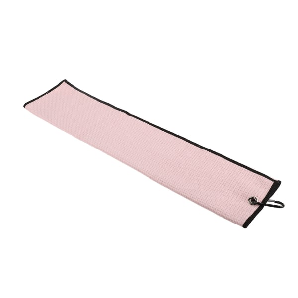 Mikrofiber golfhåndklæde vaffelmønster Fitness svedabsorberende håndklæder med karabinhageclips til træningssport Pink