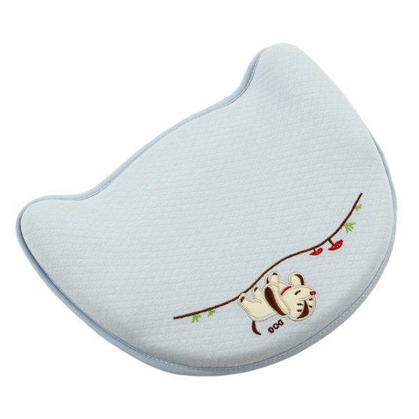 Baby Shaping Pillow Mjuk Andningsbar Ergonomisk Förhindra Platt Huvud Amning Sovkudde Blå 11,61 X 9,06 X 0,79in