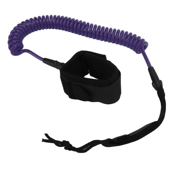 7 mm 10 fot surfefottau Justerbar elastisk TPU Surfebrett Benstropper Stand Up Paddle Leash Lilla