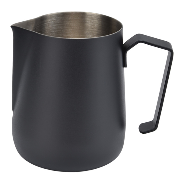 Mjölkskummare Pitcher Tjockare Skummare Kopp 450ml med Spetsig Pip för Kaffemaskin CafeBlack