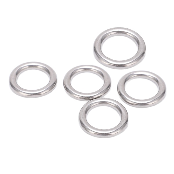 5 stk. 304 Rustfritt Stål Runde O-Ringer Flerbruks Sømløs Sveiset Metall O-Ring for Seiling Dykking 5x20mm