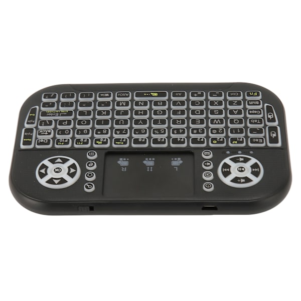 2,4 GHz mini trådlöst Bluetooth tangentbord med pekplatta Bakgrundsbelyst bärbart tangentbord Fjärrkontroll för bärbar PC TV Box