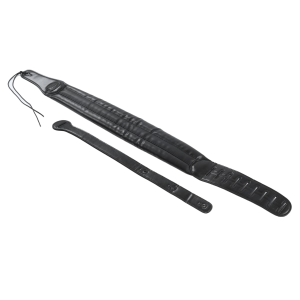 Gitarrrem Läder Justerbart axelbälte Instrumenttillbehör för Bass Black