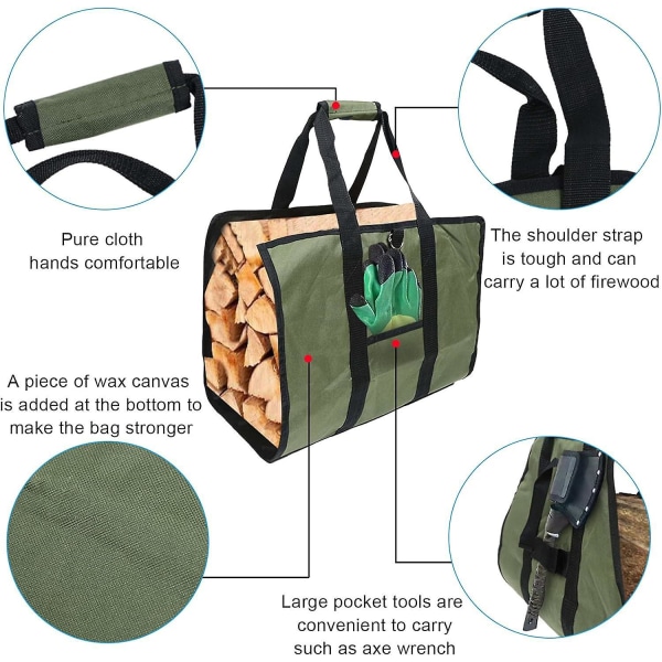 Premium brændebærer - holdbar vandtæt træopbevaringspose