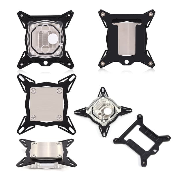 Intel CPU Vattenkylningsblock 0,3 mm Mini Röd Kopparbas Universal Kylare Kit