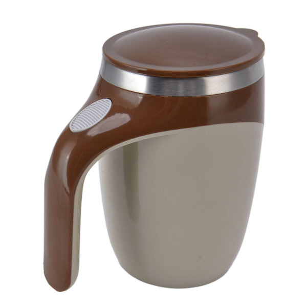 380 ml självomrörande kaffemugg automatisk magnetisk blandning rostfritt stål mugg multifunktionell för te varm choklad mjölk