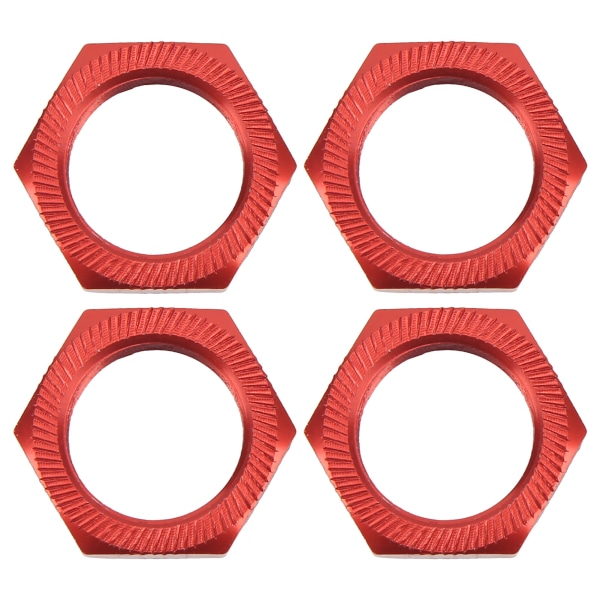 4 stk 24 mm Hex-navmøtrik Aluminiumslegering Højstyrke 24mm Hex-navmøtrik til ARRMA 1/5 Outcast Kraton 8s Red