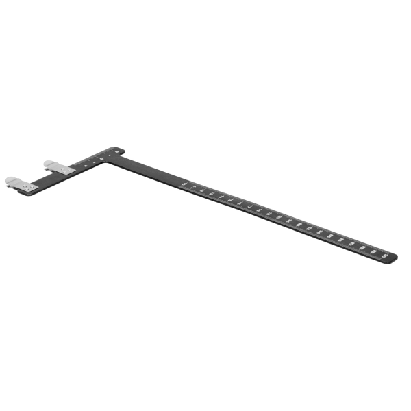 Justeringsbåge L Form Korda Avstånd Fyrkantig linjal Aluminiumlegering Mätverktyg Svart