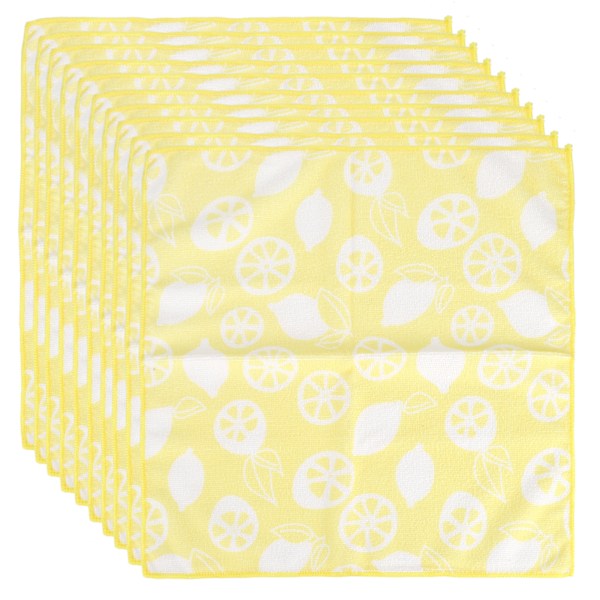 10 kpl 40x40cm hedelmäkuvioitu reaktiivisesti painettu pyyhe Superabsorbentti mikrokuitupyyhe Keittiökäyttöön