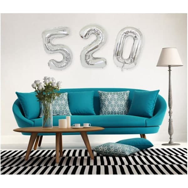 90CM SIFFERBALLONG GULD och Silver METALLIC Guld Guld 1 Guld 1