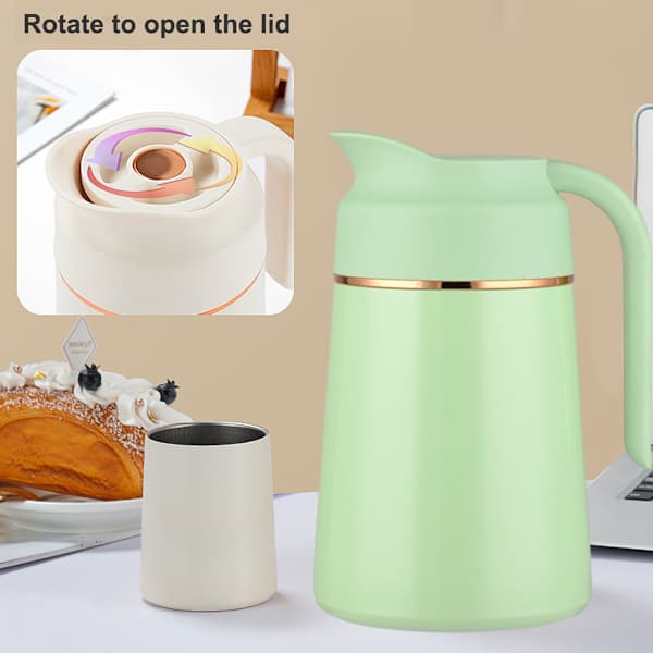 Termoskanne i rustfritt stål - Maca Grønn [1300ml]