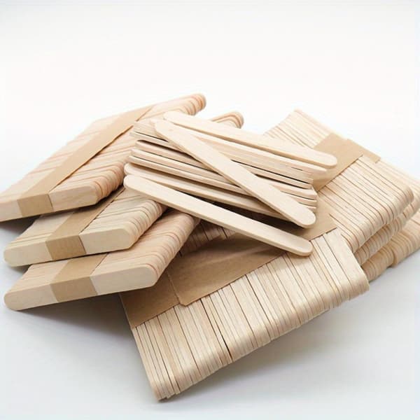 50 stk. ispinner, 4,5 tommer naturlig tre