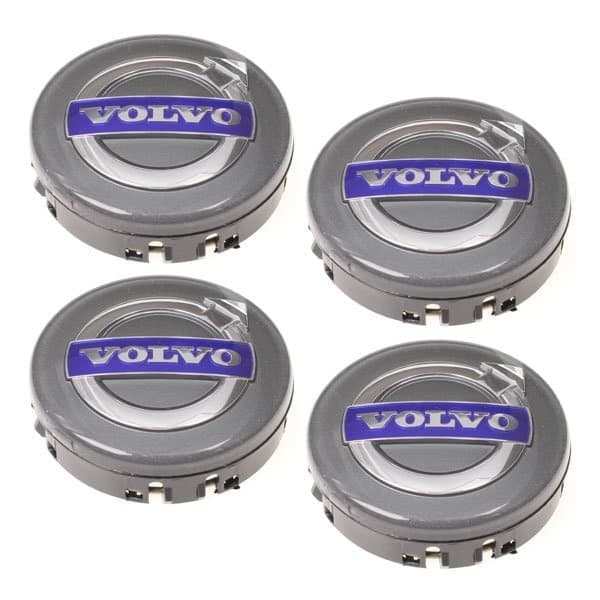 [Lcs]volvo 02 - 64MM 4-pack centrumkåpor Volvo Silver One Size