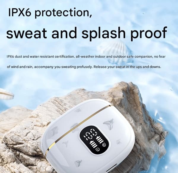 Bluetooth In-Ear Hörlurar Trådlösa Hörlurar för iPhone och Android, Aprikos Apricot