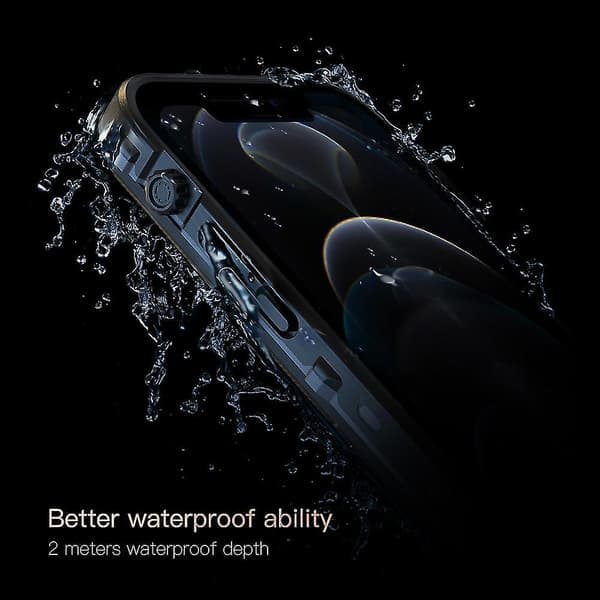 REDPEPPER Dot+ -sarjan läpinäkyvä IP68-vedenpitävä PC+TPU-kotelo iPhone 12:lle