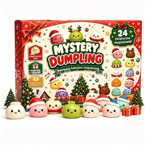 Mystery Dumpling Squishy Punch Box Långsamt stigande stresslindrande fidgetleksak - Stil B Stor Style B Large