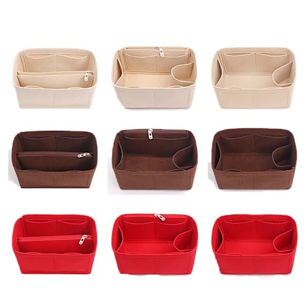 Sminkväska Organizer Insats 25 30 35 Filtfoder Handväska Khaki Styleb M Khaki Styleb M Khaki StyleB M