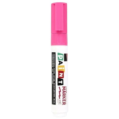 12 farver fladspids malingsmarkør, vandtæt hurtigtørrende touch-up markør Pink
