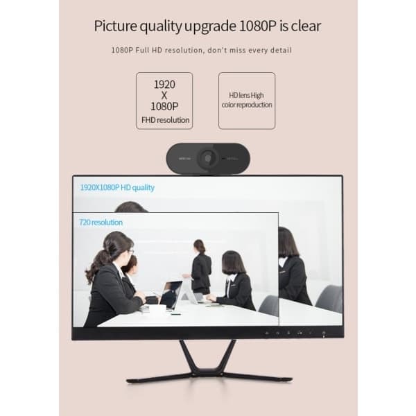 HD 1080P Webkamera Mini PC Datamaskin Webkamera med Mikrofon