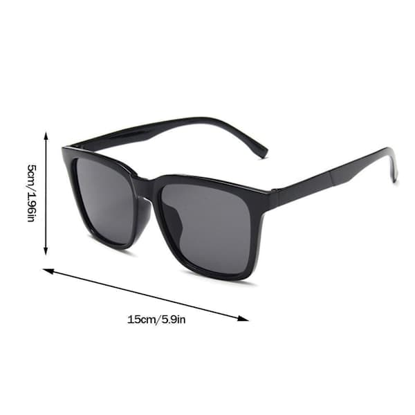 Mode Retro Firkantede Solbriller Flade Mænd H8B5 Sorte onesize Black onesize