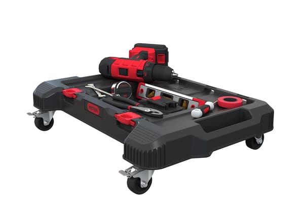 Keter Stack-n-Roll Dolly – Kraftig rullende basevogn med låsehjul Dolly Black/Red