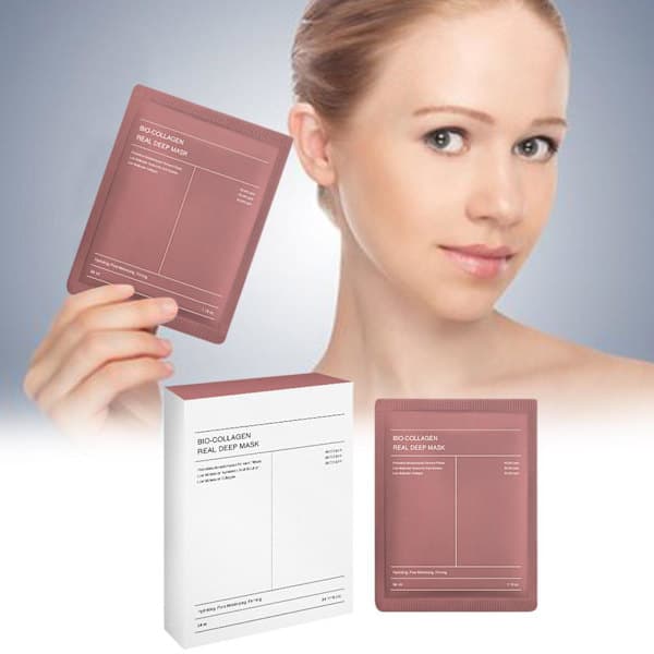 st/förpackning Bio-Collagen Real Deep Hydrating Mask Sheet Boost Mask Pore Molecular Collagen Sheet A7Q5
