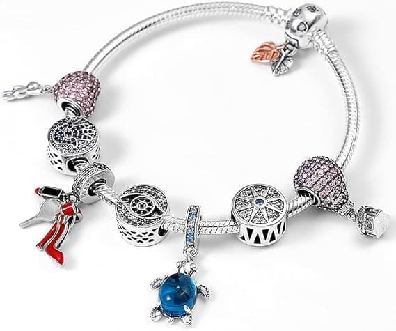 925 Sterling Silver Ormlänksarmband för europeiska Pandora-berlocker