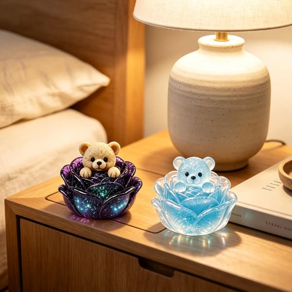 3D Rosebjørn Silikoneform til Resin, Sød Dyre Epoxy Støbeform Bear