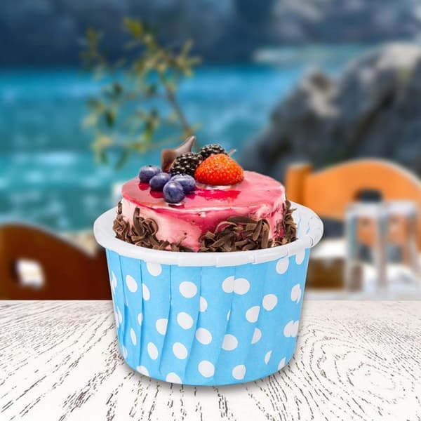 100 kage- og muffinforme til fester, bryllupper, fødselsdage, jul, blå