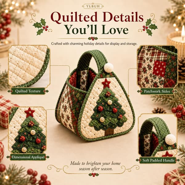 Julkaraktär Quiltad Bärkorg, DIY Förvaring Sykit, #A #A