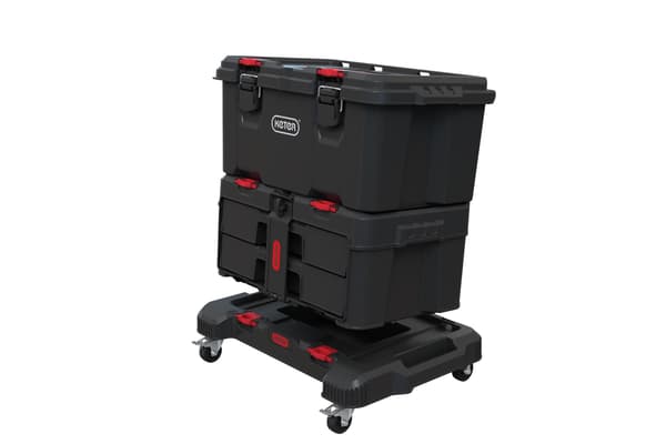Keter Stack-n-Roll Dolly – Kraftig rullende basevogn med låsehjul Dolly Black/Red