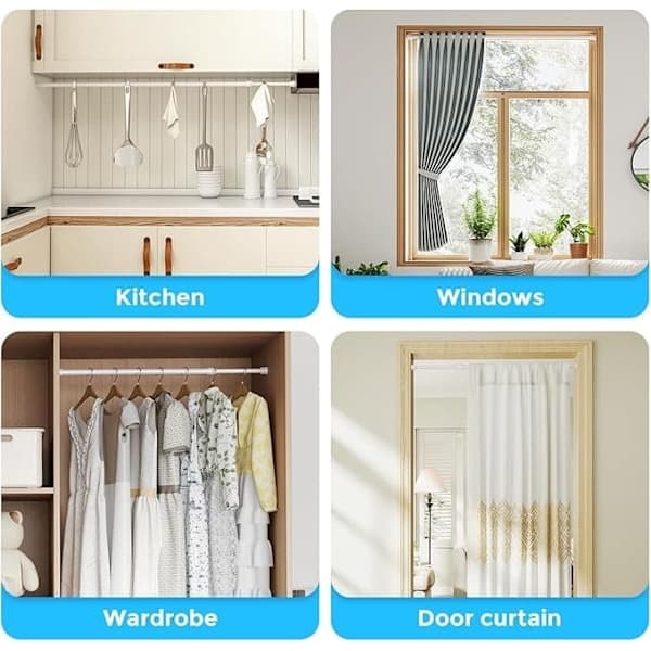 OBOSOE 2-pack Skåpskena Utdragbar 40-70cm, Vit