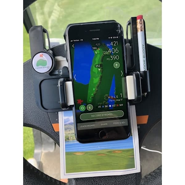 Golfvognsrat telefonholder/Scorecard Pro