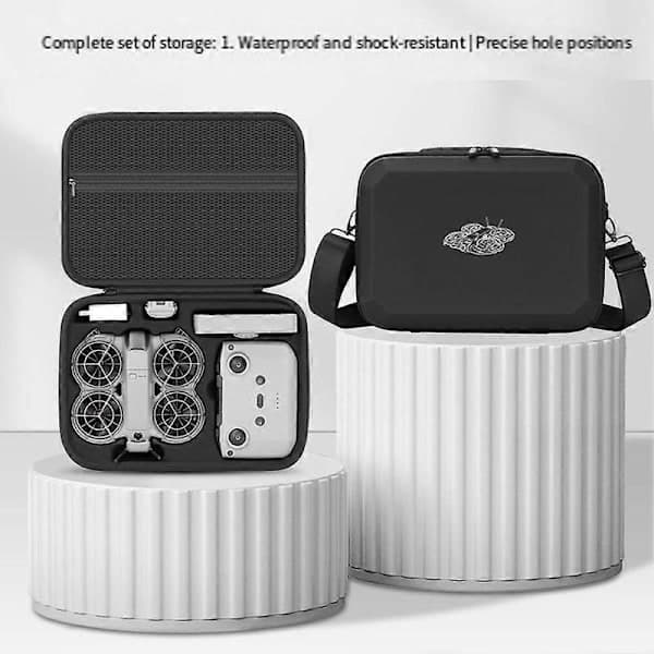 För DJI NEO 2 Combo Bärväska PU Förvaringsväska Stänksäker Axelväska för Drontillbehör Resevänlig B Grå Gray