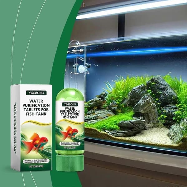 1-5x Kraftig Akvarievannsrensetablett, Rask Vannrensing, Aqua Safe for Akvarium, 4 stk 4pcs