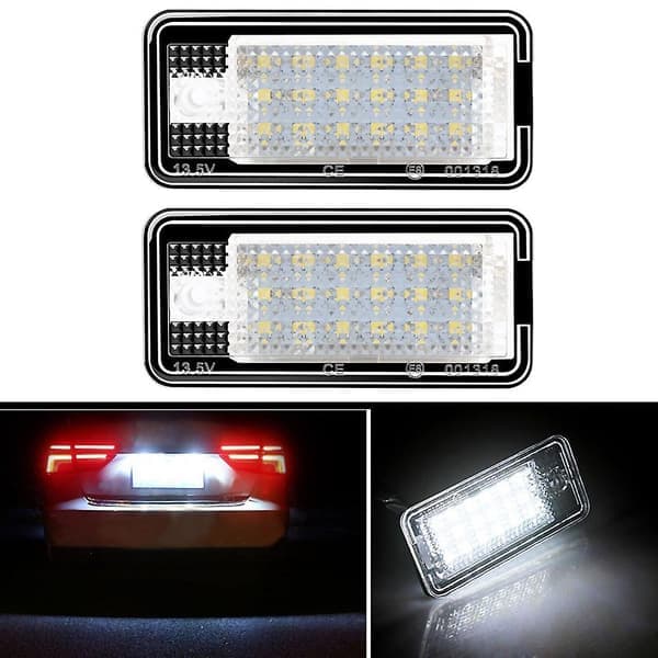 2 st LED-nummerskyltsbelysning för A3 S3 A4 S4 A6 C6 A8 S8 Q7 Db
