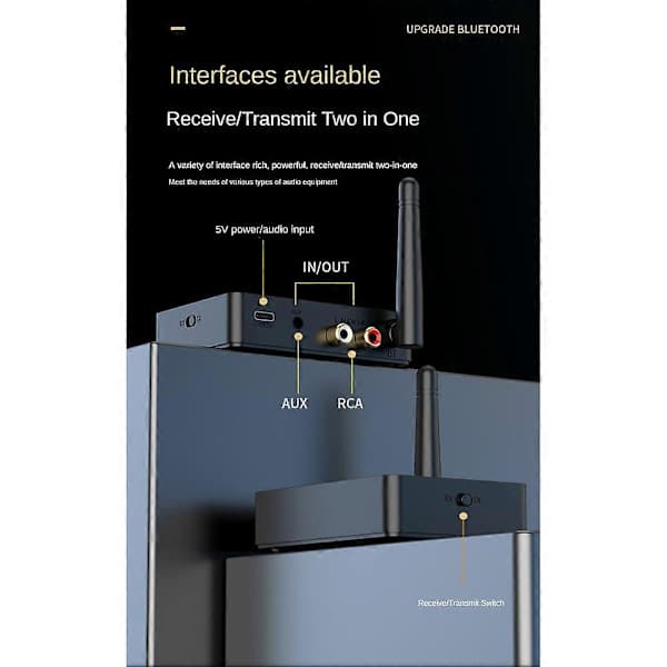 5.3 Bluetooth lydadapter AptX/HD/LL lydmottaker