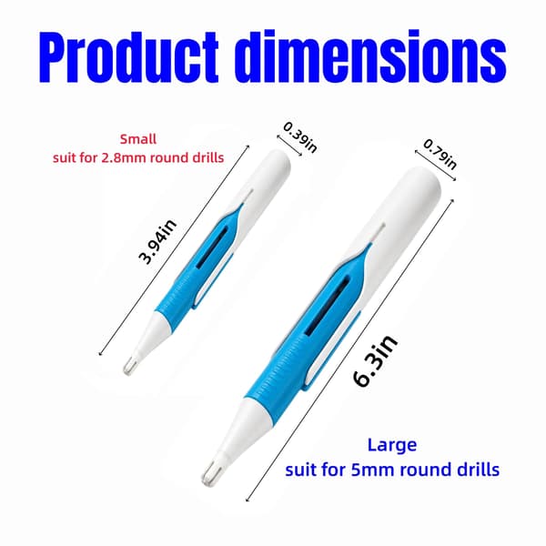 ZevBubzen Diamond Art Pen, Automatisk Diamantmålningspärldispenser (Grå) Grey-Small