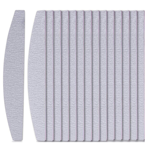 15PCS-Grå Solfjäderformad-Nagelfil