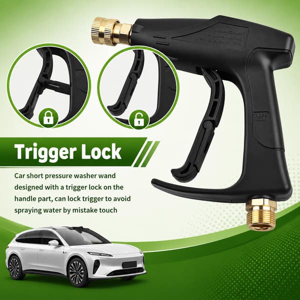 Bil kort högtryckstvättspistol, högtryck 4350 PSI Max Stubby