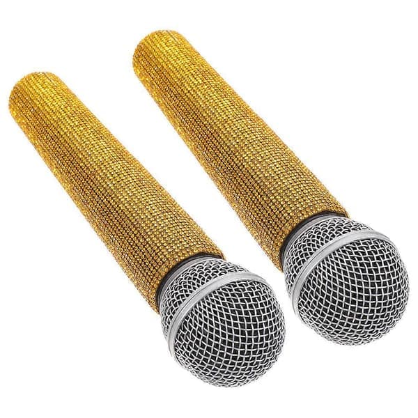2 stk. mikrofonlegetøj simuleret mikrofon foregive mikrofonlegetøj rollespil mikrofonlegetøj