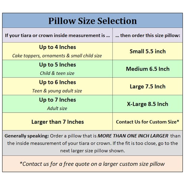 8,5\" Snövit Velour Tiara & Krona Displaykudde