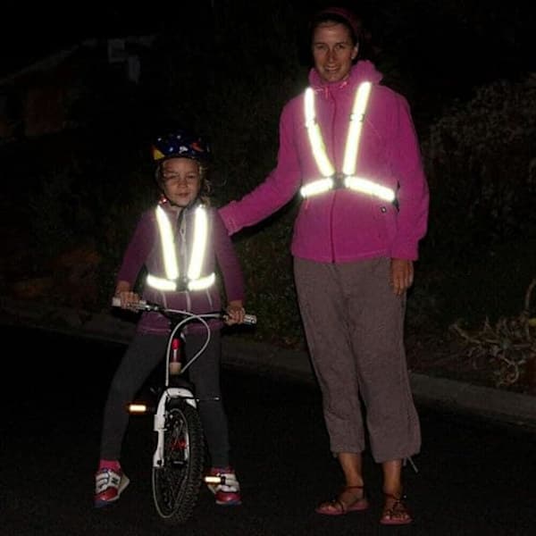 Refleksvest / reflekssele til løb og cykling - sort