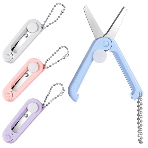 4-pack vikbar sax, mini nyckelringssax i rostfritt stål