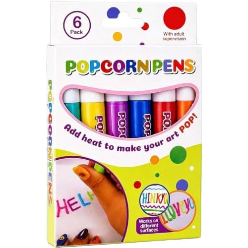 Popcorn-penner Puffy, Magisk 3D Kunst Relieff Tegnemarkørsett 6-pack