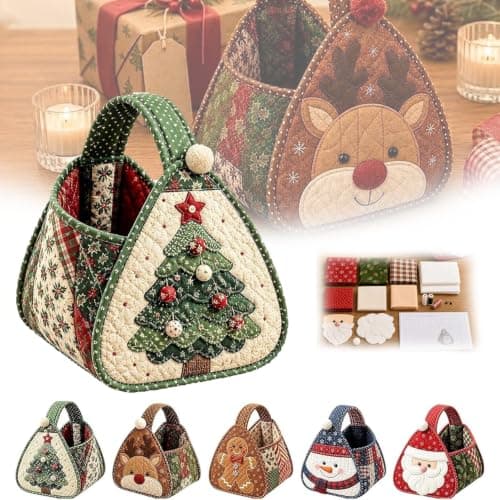 Julkaraktär Quiltad Bärkorg, DIY Tyg Sykorg Kit, A A