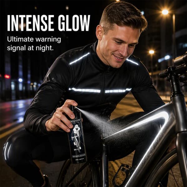 Nattrefleksspray, 100 ml selvlysende maling med høy synlighet (blå) Blue