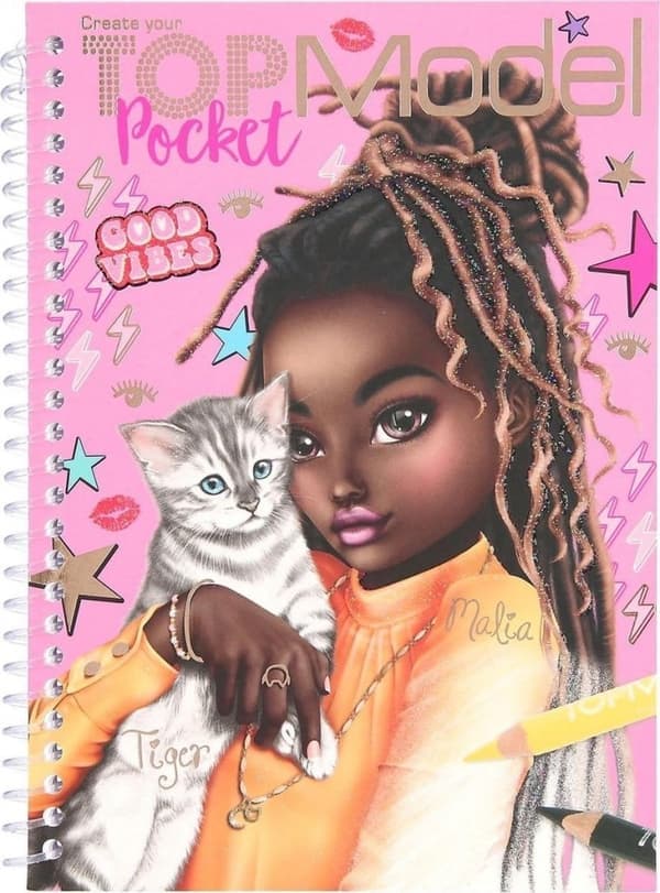 Topmodel askartelukirja Got POCKET tarroilla Maila Tiger Cat Rose