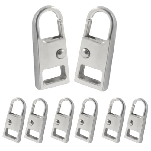 BAPLFT 8 stk. lynlåsgreb i metal, 2,6 cm, sølv Silver